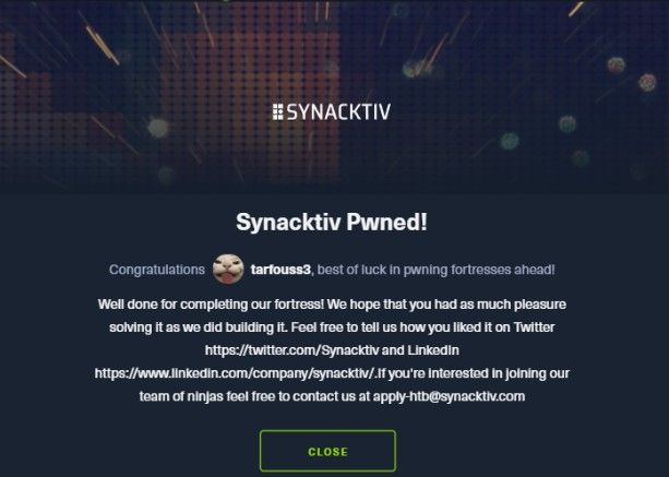 Synacktiv Fortress completion