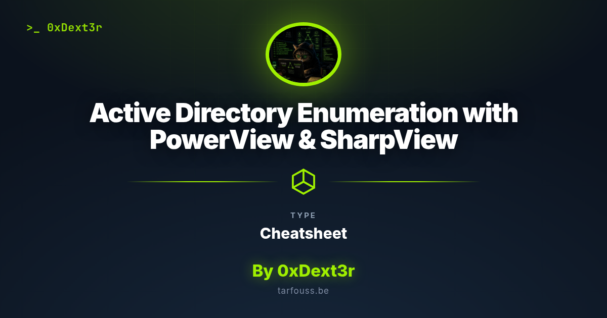Active Directory Enumeration with PowerView & SharpView share card