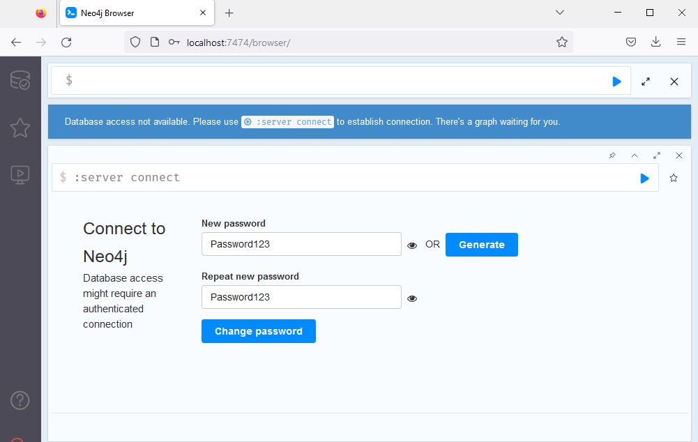 Change Neo4j password
